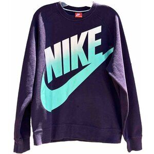 Nike Sportswear Sweatshirt Mens Large Navy Blue Crew Neck Swoosh